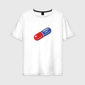 Женская футболка хлопок Oversize с принтом Good for health в Тюмени, 100% хлопок | свободный крой, круглый ворот, спущенный рукав, длина до линии бедер
 | akira | anime | good for health