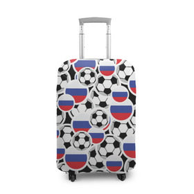 Чехол для чемодана 3D с принтом Футбольный Поп арт Россия в Тюмени, 86% полиэфир, 14% спандекс | двустороннее нанесение принта, прорези для ручек и колес | pop art | style | безумство | комикс | микс | поп арт | футбол | яркие | яркое | яркости