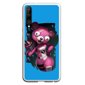 Чехол для Honor P30 с принтом Cuddle Team Leader в Тюмени, Силикон | Область печати: задняя сторона чехла, без боковых панелей | battle royale | cuddle | fortnite | leader | битва | королевская | ниндзя | розовый медведь | фортнайт