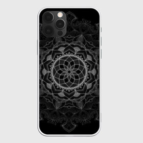 Чехол для iPhone 12 Pro Max с принтом Мандала в Тюмени, Силикон |  | black | circle | draw | flower | ink | mandala | ornament | pattern | абстракт | геометрия | жизнь | круг | круговой | орнамент | паттерн | симметрия | узоры | цветок | чернила