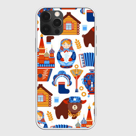 Чехол для iPhone 12 Pro Max с принтом Традиционный поп арт в Тюмени, Силикон |  | pop art | style | балалайка | матрешка | медведь | поп арт | яркие | яркое