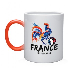 Кружка хамелеон с принтом Футбол - Франция в Тюмени, керамика | меняет цвет при нагревании, емкость 330 мл | 