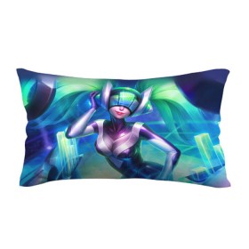 Подушка 3D антистресс с принтом DJ Sona | League of Legends в Тюмени, наволочка — 100% полиэстер, наполнитель — вспененный полистирол | состоит из подушки и наволочки на молнии | lol | moba | riot games | воин | лига легенд | маг | поддержка | стратегия | стрелок | танк | чемпион