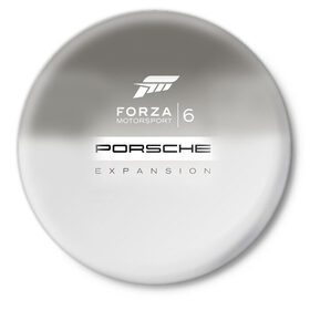 Значок с принтом Forza Motorsport 6 в Тюмени,  металл | круглая форма, металлическая застежка в виде булавки | gear | top | авангард | вип | гонки | машина | офф | порше | сиквел | сила | скорость | спин