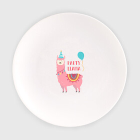 Тарелка с принтом Лама в Тюмени, фарфор | диаметр - 210 мм
диаметр для нанесения принта - 120 мм | llama | вечеринка | животные | лама | ламы | милые