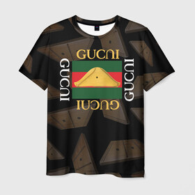 Мужская футболка 3D с принтом Gusli Гусли в Тюмени, 100% полиэфир | прямой крой, круглый вырез горловины, длина до линии бедер | Тематика изображения на принте: gucci | gusli | gussi | гуси | гусли | гучи