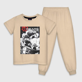 Детская пижама хлопок с принтом Gears of War_ в Тюмени, 100% хлопок |  брюки и футболка прямого кроя, без карманов, на брюках мягкая резинка на поясе и по низу штанин
 | 