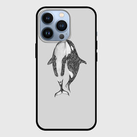 Чехол для iPhone 13 Pro с принтом Киты в Тюмени,  |  | Тематика изображения на принте: арт | касатка | касатки | кит | море | океан | рисунок | узор