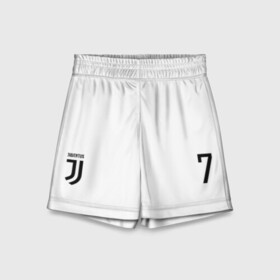 Детские спортивные шорты 3D с принтом Ronaldo Juventus в Тюмени,  100% полиэстер
 | пояс оформлен широкой мягкой резинкой, ткань тянется
 | 