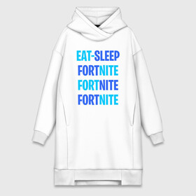 Платье-худи хлопок с принтом Eat Sleep Fortnite в Тюмени,  |  | battle royale | fortnite | victory royale | батл роял | фортнайт