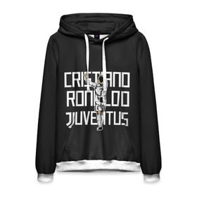 Мужская толстовка 3D с принтом Cristiano Ronaldo. Juventus в Тюмени, 100% полиэстер | двухслойный капюшон со шнурком для регулировки, мягкие манжеты на рукавах и по низу толстовки, спереди карман-кенгуру с мягким внутренним слоем. | Тематика изображения на принте: 7 | champion | cr7 | cristiano | footballer | forward | juventus | portugal | ronaldo | крис | криштиану | португалия | реал | рон | роналду | ронни | форвард | футболист | чемпион | ювентус