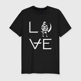 Мужская футболка премиум с принтом Love в Тюмени, 92% хлопок, 8% лайкра | приталенный силуэт, круглый вырез ворота, длина до линии бедра, короткий рукав | angels and airwaves | ava | love | tom delonge | том делонг