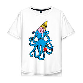 Мужская футболка хлопок Oversize с принтом Mark Blink 182 в Тюмени, 100% хлопок | свободный крой, круглый ворот, “спинка” длиннее передней части | mark hoppus | octopus | марк хоппус | осьминог