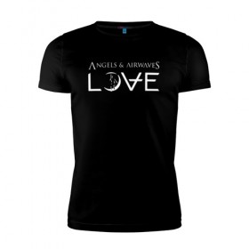 Мужская футболка премиум с принтом Love AVA в Тюмени, 92% хлопок, 8% лайкра | приталенный силуэт, круглый вырез ворота, длина до линии бедра, короткий рукав | Тематика изображения на принте: angels and airwaves | ava | love | tom delonge | том делонг