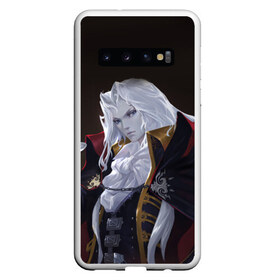 Чехол для Samsung Galaxy S10 с принтом Alucard (Castlevania) в Тюмени, Силикон | Область печати: задняя сторона чехла, без боковых панелей | Тематика изображения на принте: вампир | душа | манга | серебряная