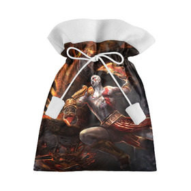 Подарочный 3D мешок с принтом God of War в Тюмени, 100% полиэстер | Размер: 29*39 см | Тематика изображения на принте: 