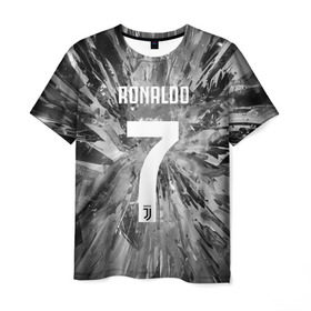 Мужская футболка 3D с принтом RONALDO JUVE SPORT в Тюмени, 100% полиэфир | прямой крой, круглый вырез горловины, длина до линии бедер | cr7 | fc | клуб | криштиану роналду | роналдо | фк | ювентус