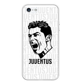 Чехол для iPhone 5/5S матовый с принтом RONALDO JUVE SPORT в Тюмени, Силикон | Область печати: задняя сторона чехла, без боковых панелей | cr7 | fc | клуб | криштиану роналду | роналдо | фк | ювентус