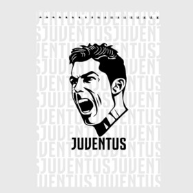 Скетчбук с принтом RONALDO JUVE SPORT в Тюмени, 100% бумага
 | 48 листов, плотность листов — 100 г/м2, плотность картонной обложки — 250 г/м2. Листы скреплены сверху удобной пружинной спиралью | cr7 | fc | клуб | криштиану роналду | роналдо | фк | ювентус