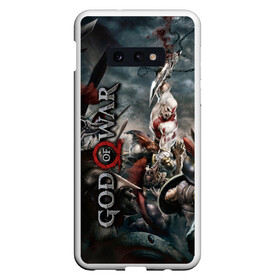 Чехол для Samsung S10E с принтом God of War в Тюмени, Силикон | Область печати: задняя сторона чехла, без боковых панелей | atreus | god of war | god of war 4 | gow | kratos | ps4 | атрей | бог войны | гов | зы4 | кратос | левиафан | мальчик | мимир | мировой змей | пиратs | руны | эксклюзив