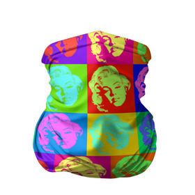 Бандана-труба 3D с принтом pop-art Marilyn Monroe в Тюмени, 100% полиэстер, ткань с особыми свойствами — Activecool | плотность 150‒180 г/м2; хорошо тянется, но сохраняет форму | Тематика изображения на принте: marilyn monroe | pop art | мэрилин монро | поп арт