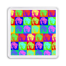 Магнит 55*55 с принтом pop-art Marilyn Monroe в Тюмени, Пластик | Размер: 65*65 мм; Размер печати: 55*55 мм | Тематика изображения на принте: marilyn monroe | pop art | мэрилин монро | поп арт