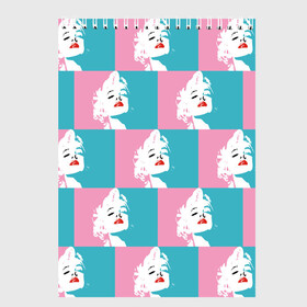 Скетчбук с принтом Marilyn Monroe в Тюмени, 100% бумага
 | 48 листов, плотность листов — 100 г/м2, плотность картонной обложки — 250 г/м2. Листы скреплены сверху удобной пружинной спиралью | marilyn monroe | pop art | мэрилин монро | поп арт