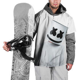Накидка на куртку 3D с принтом White в Тюмени, 100% полиэстер |  | electronic music | marshmello | маршмеллоу | электронная музыка