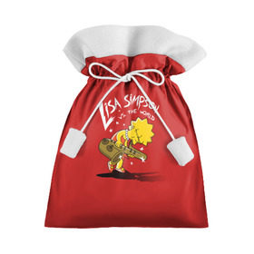 Подарочный 3D мешок с принтом Лиза Симпсон в Тюмени, 100% полиэстер | Размер: 29*39 см | homer | lisa | simpson | simpsons | барт | гомер | лиза | мульт | мультик | мультфильм | симпсон | симпсоны