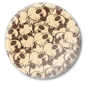 Значок с принтом мопс в Тюмени,  металл | круглая форма, металлическая застежка в виде булавки | Тематика изображения на принте: pug | мопсик | собака