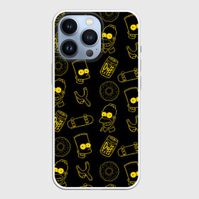 Чехол для iPhone 13 Pro с принтом Барт и Гомер в Тюмени,  |  | duff | simpsons |  bart |  homer  | барт | гомер | дафф | доска | коллаж | пончик | рогатка | симпсоны | скейт | скейты