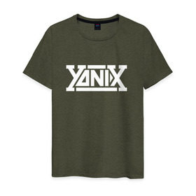 Мужская футболка хлопок с принтом Yanix в Тюмени, 100% хлопок | прямой крой, круглый вырез горловины, длина до линии бедер, слегка спущенное плечо. | Тематика изображения на принте: yanix | яникс