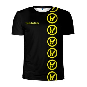 Мужская футболка 3D спортивная с принтом Twenty One Pilots в Тюмени, 100% полиэстер с улучшенными характеристиками | приталенный силуэт, круглая горловина, широкие плечи, сужается к линии бедра | heathens | jumpsuit | one | pilots | twenty | инди поп | поп рок | рэп рок | хип хоп | электропоп