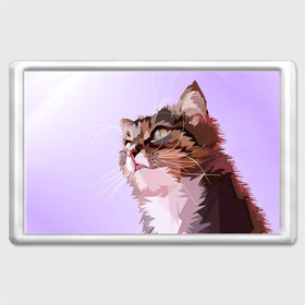 Магнит 45*70 с принтом Котик в Тюмени, Пластик | Размер: 78*52 мм; Размер печати: 70*45 | голова | кот | кошка | мордочка | стилизация