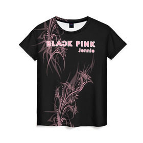 Женская футболка 3D с принтом BlackPink Jennie в Тюмени, 100% полиэфир ( синтетическое хлопкоподобное полотно) | прямой крой, круглый вырез горловины, длина до линии бедер | blackpink | ddu du ddu du | k pop | блекпинк | дду ду дду ду | дженни | джису | лисы | розэ