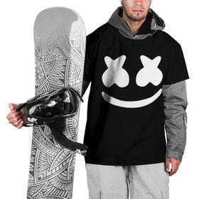 Накидка на куртку 3D с принтом Marshmello black в Тюмени, 100% полиэстер |  | dj | dj marshmello | marshmello | клуб | клубная музыка | музыка