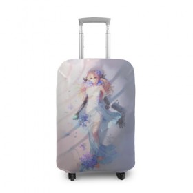 Чехол для чемодана 3D с принтом Violet Evergarden _7 в Тюмени, 86% полиэфир, 14% спандекс | двустороннее нанесение принта, прорези для ручек и колес | violet evergarden | вайолет эвергарден