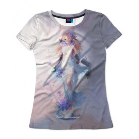 Женская футболка 3D с принтом Violet Evergarden _7 в Тюмени, 100% полиэфир ( синтетическое хлопкоподобное полотно) | прямой крой, круглый вырез горловины, длина до линии бедер | violet evergarden | вайолет эвергарден
