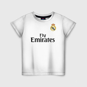 Детская футболка 3D с принтом Modric home 18-19 в Тюмени, 100% гипоаллергенный полиэфир | прямой крой, круглый вырез горловины, длина до линии бедер, чуть спущенное плечо, ткань немного тянется | champions | league | madrid | real | spain | испания | лига | мадрид | реал | чемпионов
