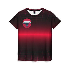 Женская футболка 3D с принтом Rickey F Digital RED в Тюмени, 100% полиэфир ( синтетическое хлопкоподобное полотно) | прямой крой, круглый вырез горловины, длина до линии бедер | rickey f | рики ф | рики эф