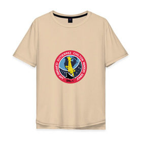 Мужская футболка хлопок Oversize с принтом NASA Mission Insignia 1969 в Тюмени, 100% хлопок | свободный крой, круглый ворот, “спинка” длиннее передней части | administration | aeronautics | brand | logo | nasa | national | oldschool | space | usa | исследование | космос | лого | наса | национальное | олдскул | сша | управление