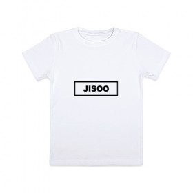 Детская футболка хлопок с принтом BlackPink Jisoo в Тюмени, 100% хлопок | круглый вырез горловины, полуприлегающий силуэт, длина до линии бедер | black  pink | blackpink | jennie | jisoo | k pop | lalisa | группа | к поп | корейская группа | розовый | черный