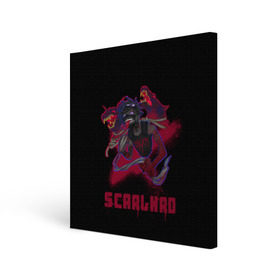 Холст квадратный с принтом Scarlxrd в Тюмени, 100% ПВХ |  | scarlord | scarlxrd | scxrlord | лорд | рэппер | скар | скарлорд