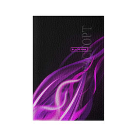 Обложка для паспорта матовая кожа с принтом BlackPink в Тюмени, натуральная матовая кожа | размер 19,3 х 13,7 см; прозрачные пластиковые крепления | black  pink | blackpink | jennie | jisoo | k pop | lalisa | sakura | группа | к поп | корейская группа | розовый | сакура | черный