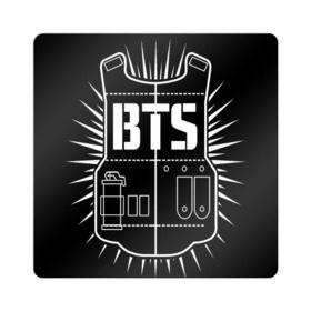 Магнит виниловый Квадрат с принтом BTS ARMY в Тюмени, полимерный материал с магнитным слоем | размер 9*9 см, закругленные углы | bts | j hope | jimin | jin | jungkook | k pop | rap monster | rapmon | suga | v | бтс | группа | корея