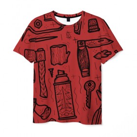 Мужская футболка 3D с принтом Инструменты в Тюмени, 100% полиэфир | прямой крой, круглый вырез горловины, длина до линии бедер | old school | taknado | urban | граффити | илюстратор | сибирь | стрит арт | тату