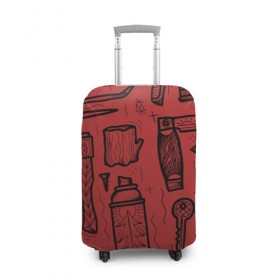 Чехол для чемодана 3D с принтом Инструменты в Тюмени, 86% полиэфир, 14% спандекс | двустороннее нанесение принта, прорези для ручек и колес | old school | taknado | urban | граффити | илюстратор | сибирь | стрит арт | тату