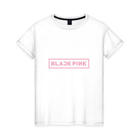 Женская футболка хлопок с принтом BlackPink 95 JISOO в Тюмени, 100% хлопок | прямой крой, круглый вырез горловины, длина до линии бедер, слегка спущенное плечо | 97 jisoo | black  pink | blackpink | jennie | jisoo | k pop | lalisa | группа | к поп | корейская группа | розовый | черный