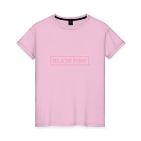 Женская футболка хлопок с принтом BlackPink 97 ROSE в Тюмени, 100% хлопок | прямой крой, круглый вырез горловины, длина до линии бедер, слегка спущенное плечо | Тематика изображения на принте: 97 rose | black  pink | blackpink | jennie | jisoo | k pop | lalisa | группа | к поп | корейская группа | розовый | черный