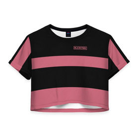 Женская футболка 3D укороченная с принтом BlackPink 96 JENNIE в Тюмени, 100% полиэстер | круглая горловина, длина футболки до линии талии, рукава с отворотами | 96 jennie | black  pink | blackpink | jennie | jisoo | k pop | lalisa | группа | к поп | корейская группа | розовый | черный